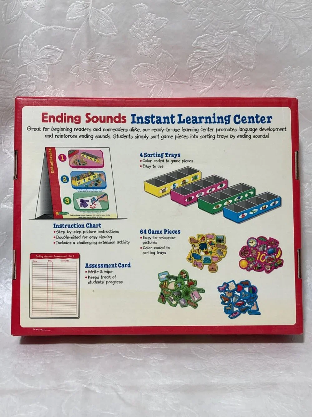 Lakeshore Ending Sounds Instant Learning Center Activity Kit Grade K-1